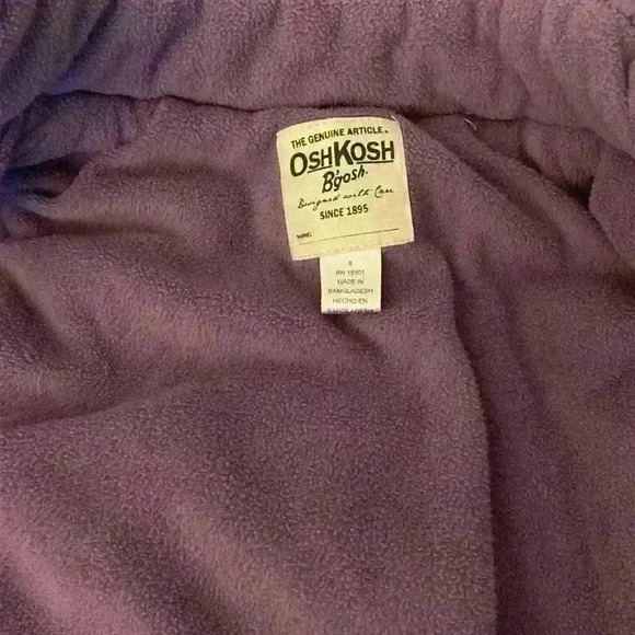 OshKosh B’gosh Girls Puffer Vest Jacket Size 8 Purple - Picture 6 of 11
